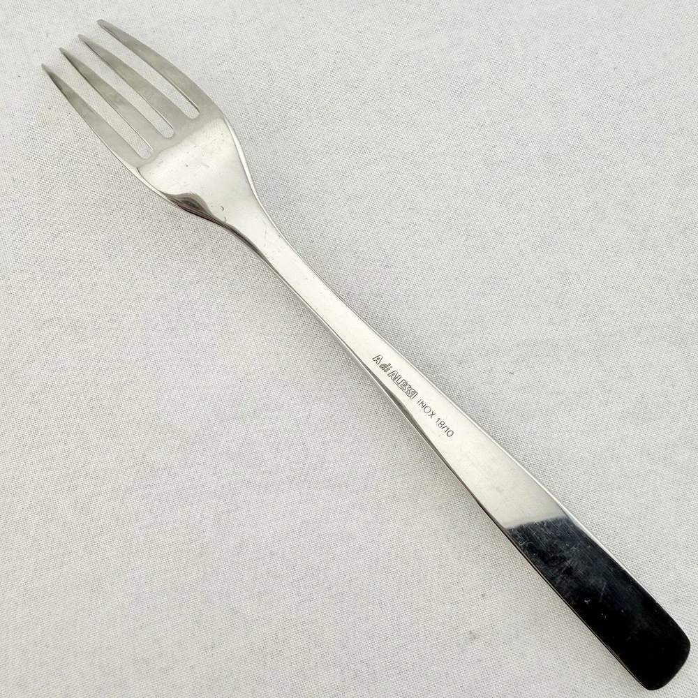 Alessi Inox 18/10 Stainless Steel Salad Fork KnifeForkSpoon Flatware Italy 6.75